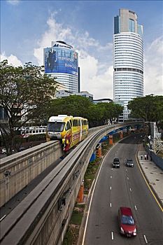 马来西亚,雪兰莪州,吉隆坡,单轨铁路,地铁,车站