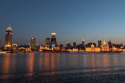 外滩,夜景,上海,城市