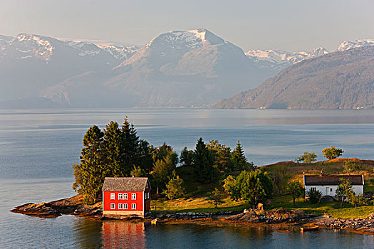 小岛,卑尔根,西部,峡湾,挪威