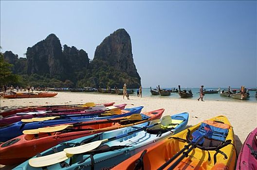 皮划艇,海滩,甲米,泰国