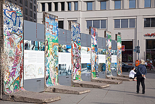 局部,柏林墙,波兹坦广场,柏林,德国,欧洲