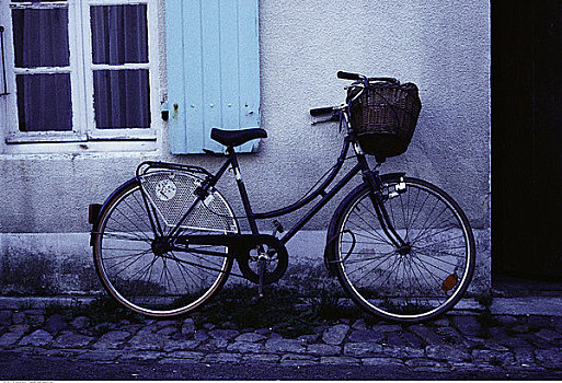 自行车,靠墙,雷岛,法国