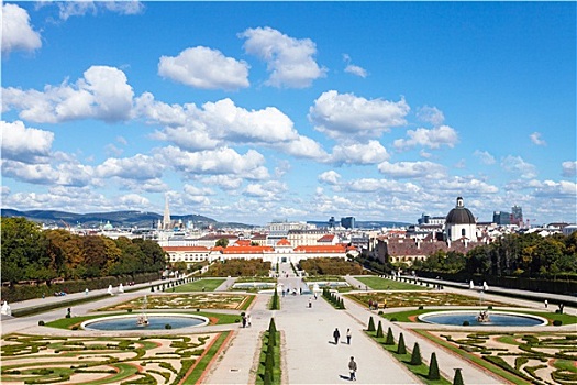 花园,观景楼,宫殿,维也纳,奥地利
