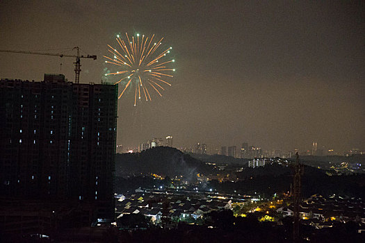 烟火夜景