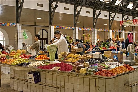 俄罗斯,圣彼得堡,威尼斯,北方,市场,食物,水果,蔬菜,肉,顾客,销售