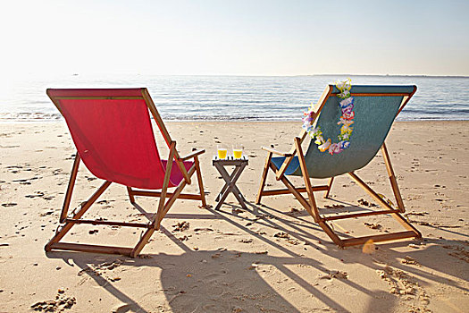 沙滩椅,朗德,阿基坦,法国