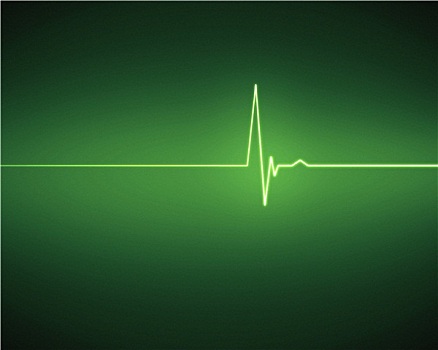 绿色,心电图,心跳