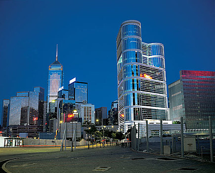 夜晚,场景,香港