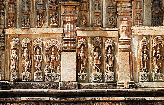 浅浮雕,庙宇,地区,印度