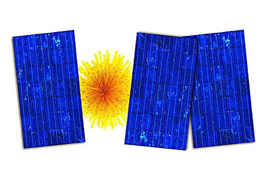 太阳能电池板,花,太阳