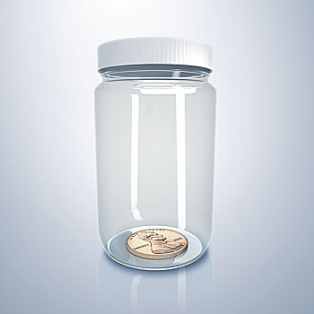 透明,玻璃,罐,钱,室内
