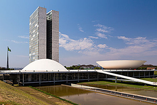 国家,国会,建筑,建筑师,奥斯卡-涅梅耶,巴西利亚,联邦,地区,巴西,南美
