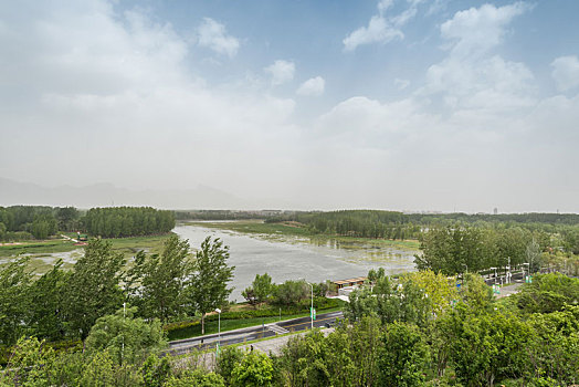 2019中国北京世园会的园林道路建筑