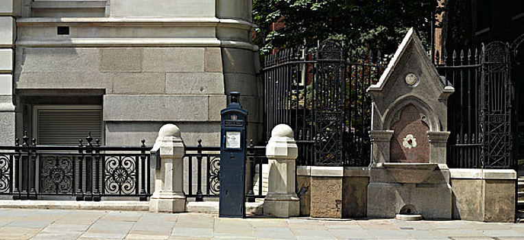 警察,电话,喷泉,伦敦