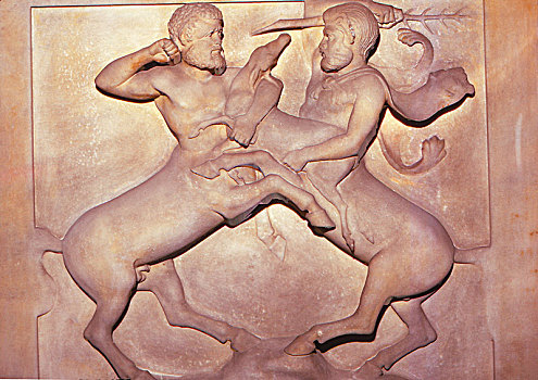 两个,争斗,上方,年轻,鹿,迟,公元前5世纪,20世纪,艺术家,未知
