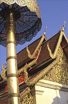 装饰,庙宇,户外,拱扶垛,泰国