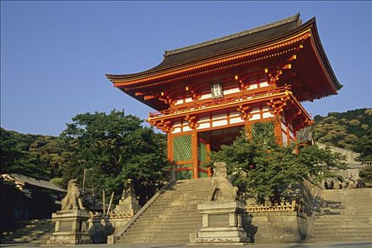 日本,本州,关西,京都,庙宇,大门