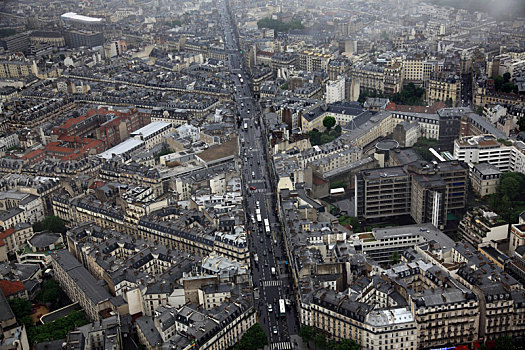 俯瞰巴黎建筑