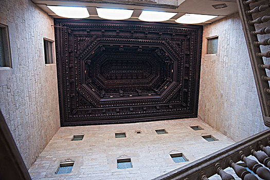 木质,天花板,宫殿,巴塞罗那,西班牙