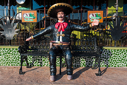 墨西哥,雕塑,银行,洛斯卡沃斯,下加利福尼亚州,中美洲