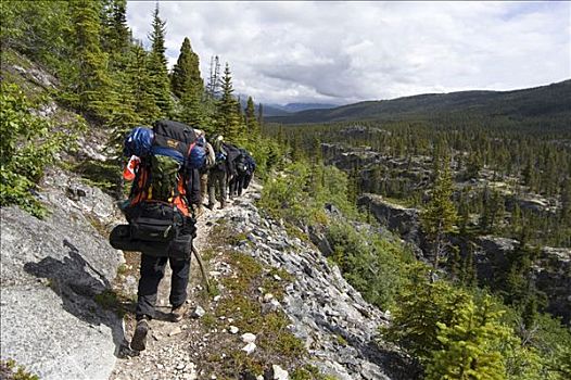 登山者,下降,湖,淘金热,不列颠哥伦比亚省,加拿大,北美
