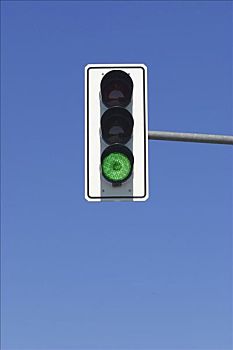 绿色,红绿灯,蓝天