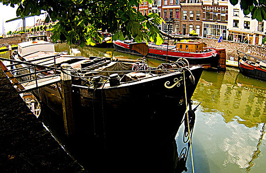 驳船,运河,荷兰