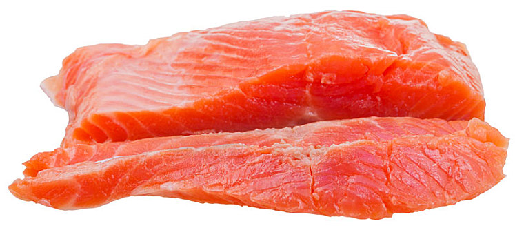 侧面视角,切片,咸味,鲑鱼,红色,鱼肉