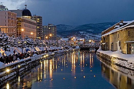 雪,亮光,小路