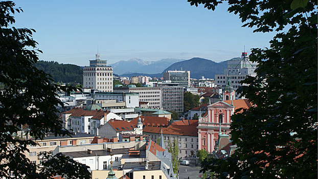 美好,愉悦,城市,卢布尔雅那,斯洛文尼亚