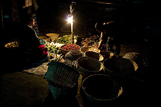 蔬菜,店,市场,达卡,城市,孟加拉,十二月,2009年