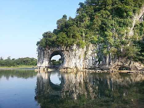 中国广西桂林阳朔漓江象鼻山景观