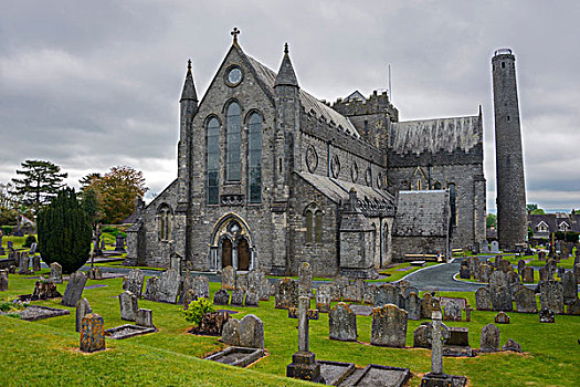 大教堂,圆塔,基尔肯尼,爱尔兰,欧洲