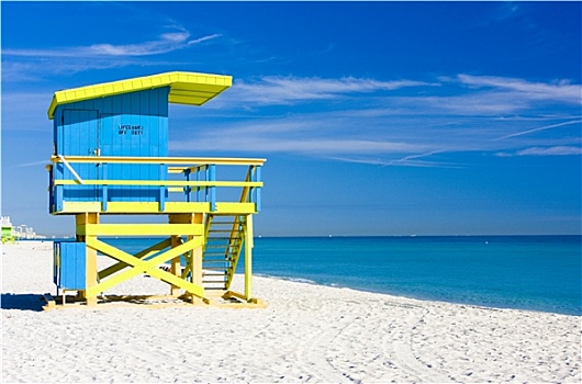 小屋,海滩,迈阿密海滩,佛罗里达,美国