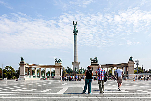 英雄,广场,千禧年,纪念,布达佩斯,匈牙利,欧洲