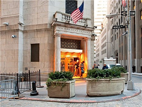 纽约股票交易所,门,晚间