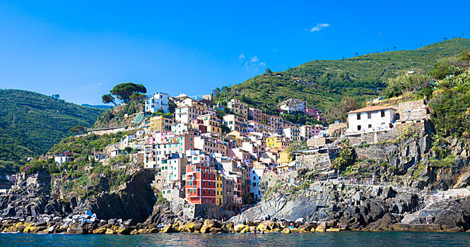 里奥马焦雷,五渔村,意大利,夏天,风景,海洋