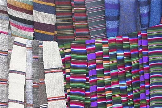 围巾,展示,市场货摊,加德满都,尼泊尔