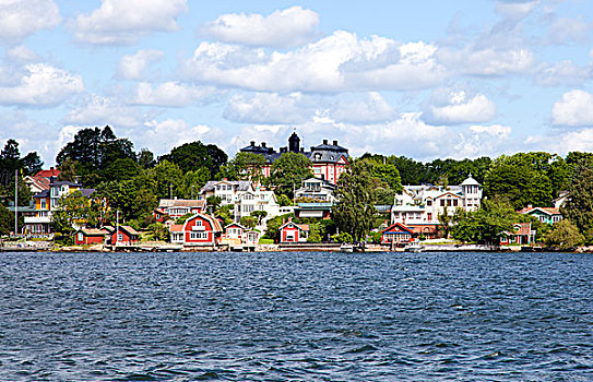 木质,住宅,建筑,瓦克斯霍尔姆,斯德哥尔摩群岛,斯德哥尔摩,斯德哥尔摩县,瑞典,欧洲