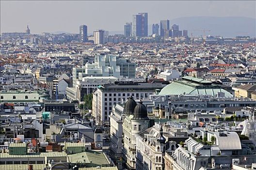 风景,路,高层建筑,尖顶,大教堂,维也纳,奥地利,欧洲
