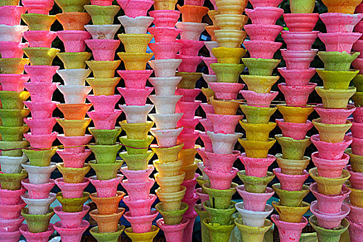彩色,冰激凌蛋卷,曼德勒,分开,缅甸,亚洲
