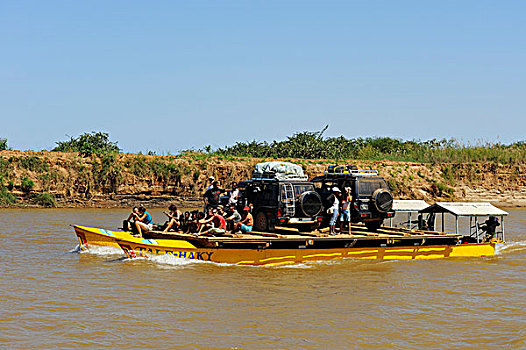渡轮,河,穆龙达瓦,马达加斯加,非洲