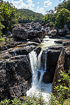 瀑布,河,马达加斯加