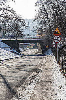 道路,桥,克拉科夫,小波兰省,波兰