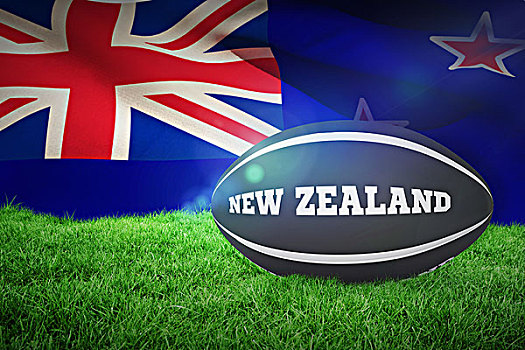 合成效果,图像,新西兰,橄榄球,新西兰国旗,白色背景