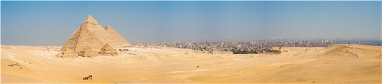 吉萨金字塔,全景,开罗,城市