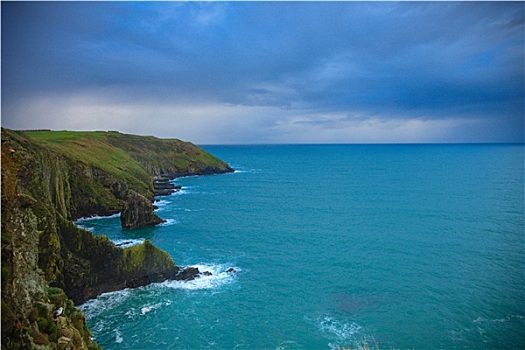 爱尔兰,风景,海岸线,大西洋海岸,科克郡