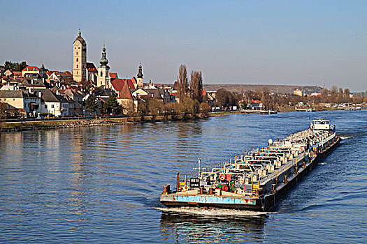 船,多瑙河,河,克雷姆斯,下奥地利州,奥地利,欧洲