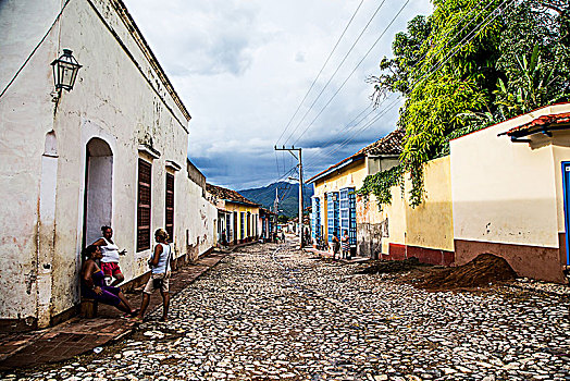 古巴-特立达尼的街景