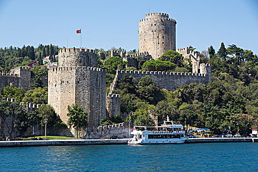土耳其,伊斯坦布尔,城墙,长,背影,5世纪,罗马,旅游,船
